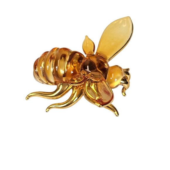 The Taste of Honey About Face Designs Messenger VTG Glass HoneyBee Figure w/ Box - Picture 3 of 16